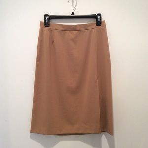 Hugo Buscati Tan Pencil Skirt